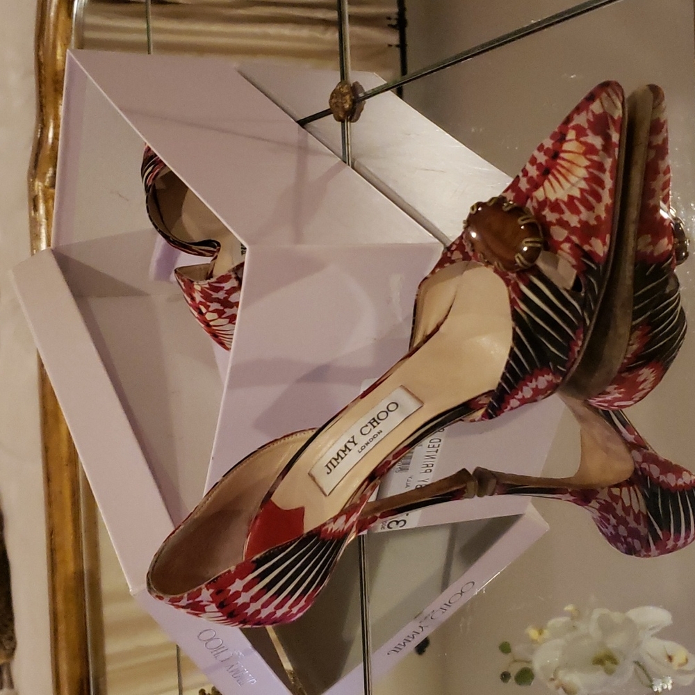 Jimmy Choo Red and Black Heels